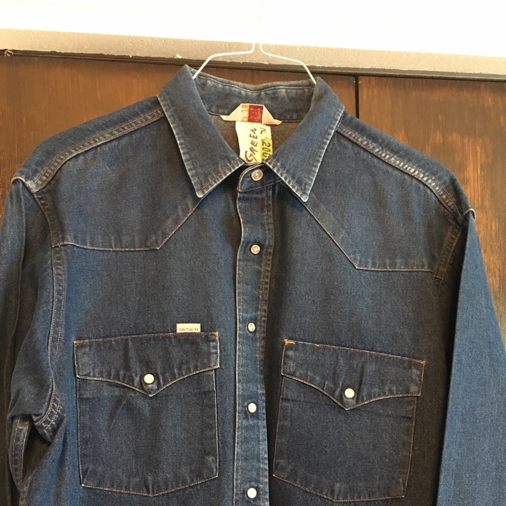 Carhartt XL Blue Jean Work Shirt